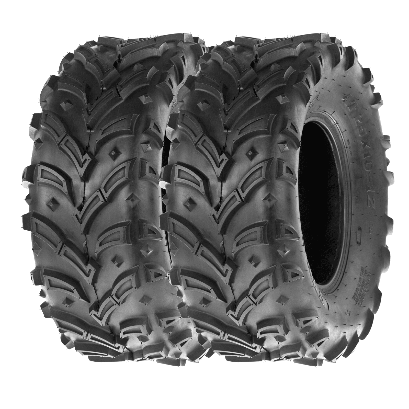 SunF All Terrain ATV UTV Tires 25x8-12 and 25x10-12 6 PR A024-1 (Complete Full Set of 4)