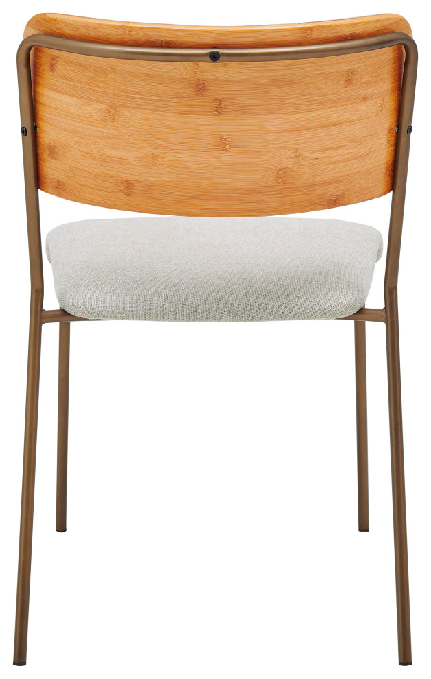 Leshia KD Fabric Bamboo Dining Side Chair  Set of 2   Contemporary   Dining Chairs   by New Pacific Direct Inc.  Houzz
