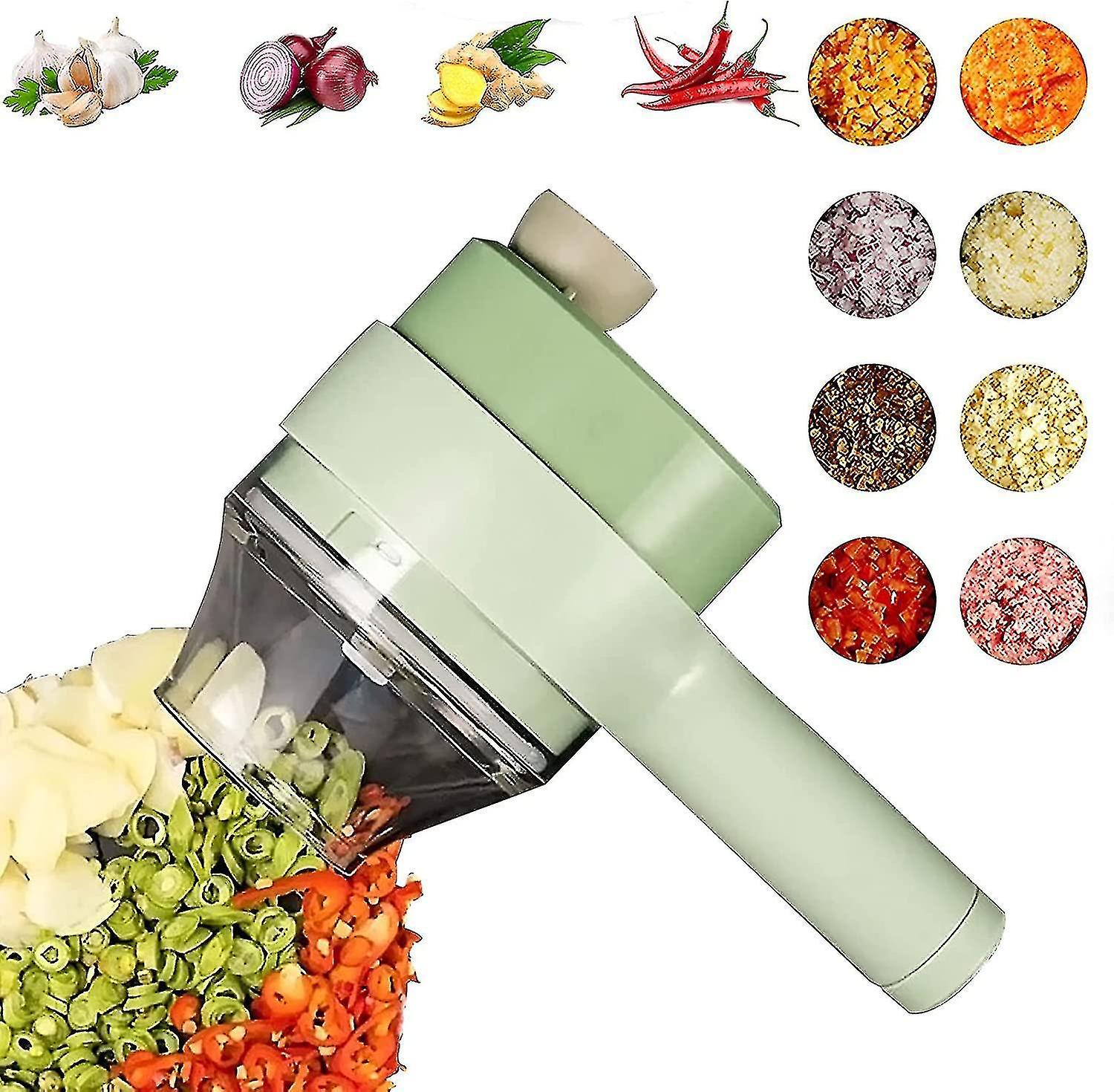 4 In 1 Portable Electric Vegetable Cutter Cordless Kitchen Food Blender