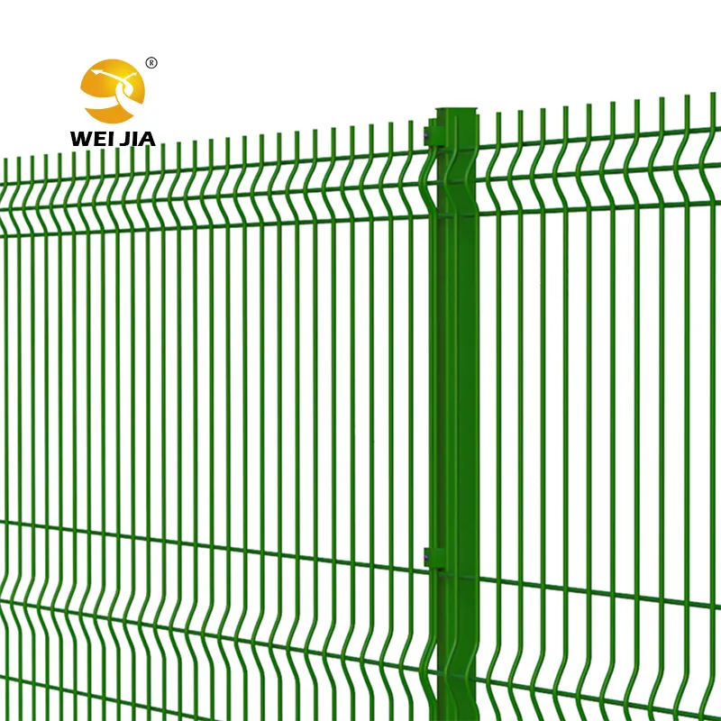 Factory direct supply Manufacturer V Folded Welded Curved Wire Mesh Fence Panel Solar Fence Metal Steel Pvc Coated Garden Fence