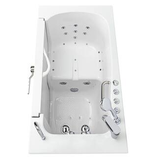 Ella Wheelchair Transfer32 52 in. Walk-In Whirlpool and Air Bath Bathtub in White Fast Fill FaucetHeated SeatRH Dual Drain OLA3252D-R-h2P