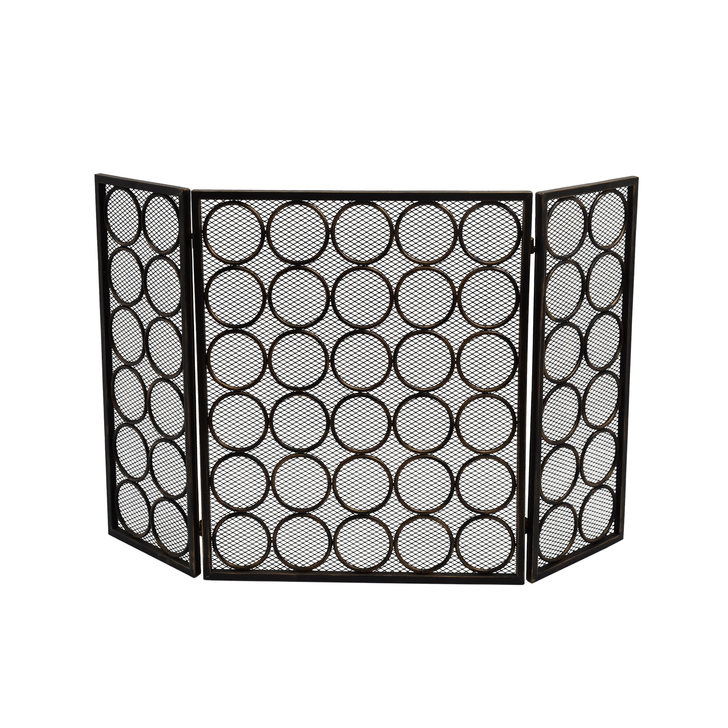 Koda Modern Three Panel Iron Firescreen