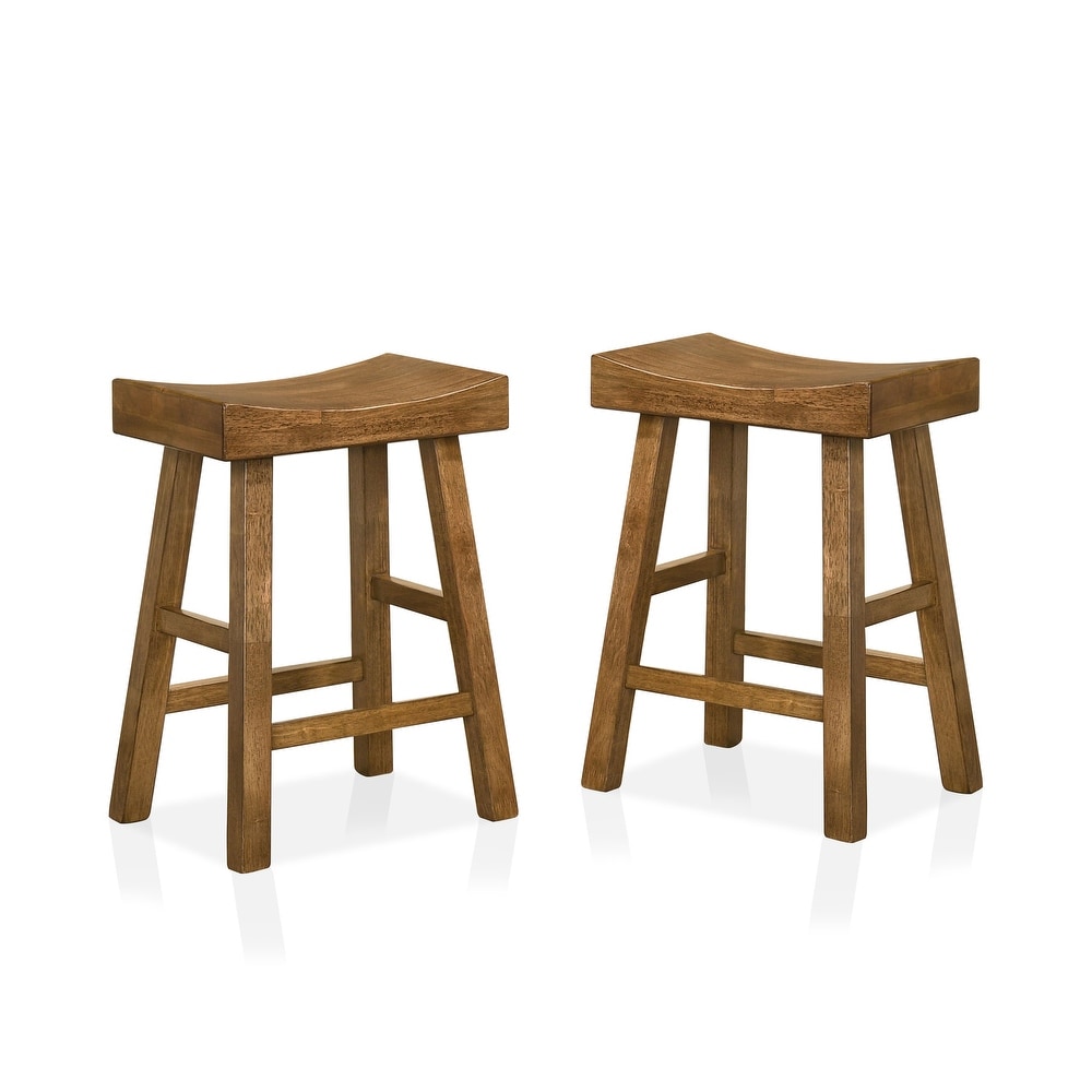 Howler Transitional 24 inch Saddle Stool (Set of 2) by Furniture of America