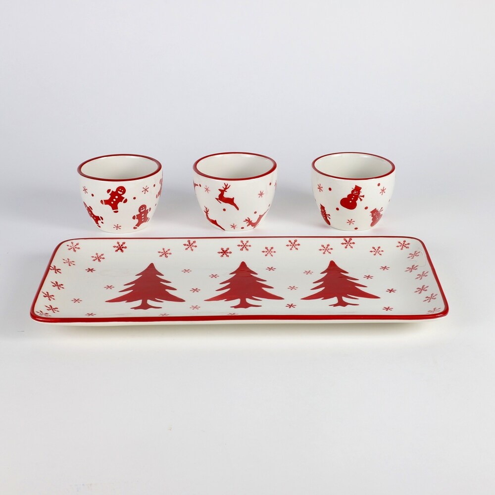 Euro Ceramica Winterfest Holiday Entertaining Set