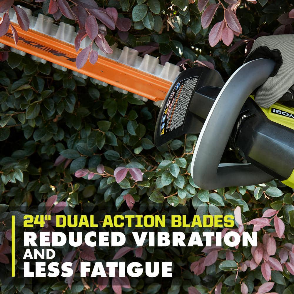 RYOBI 40V 24 in Cordless Battery Hedge Trimmer with 20 Ah Battery and Charger