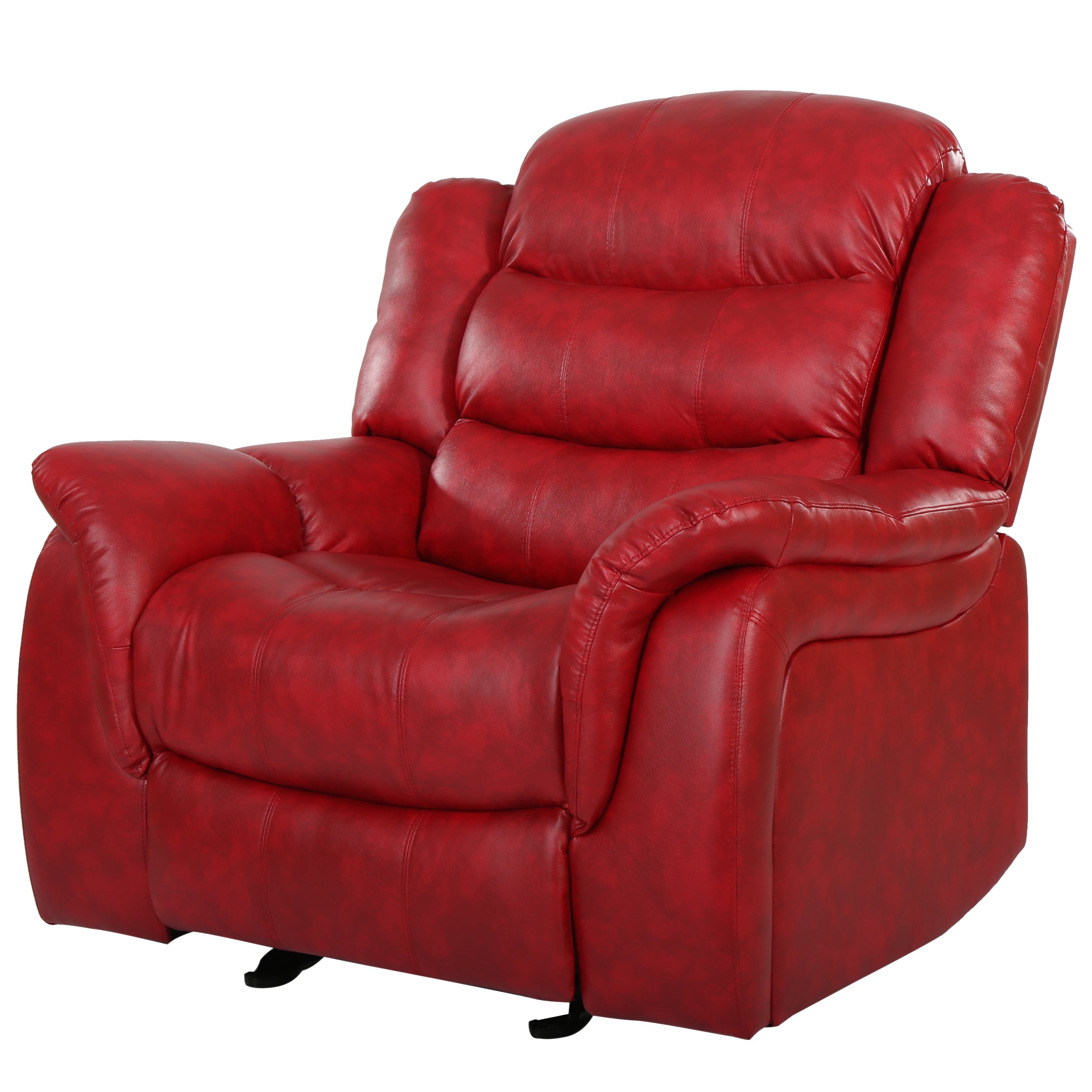 Hidal Contemporary Red Glider Recliner Chair