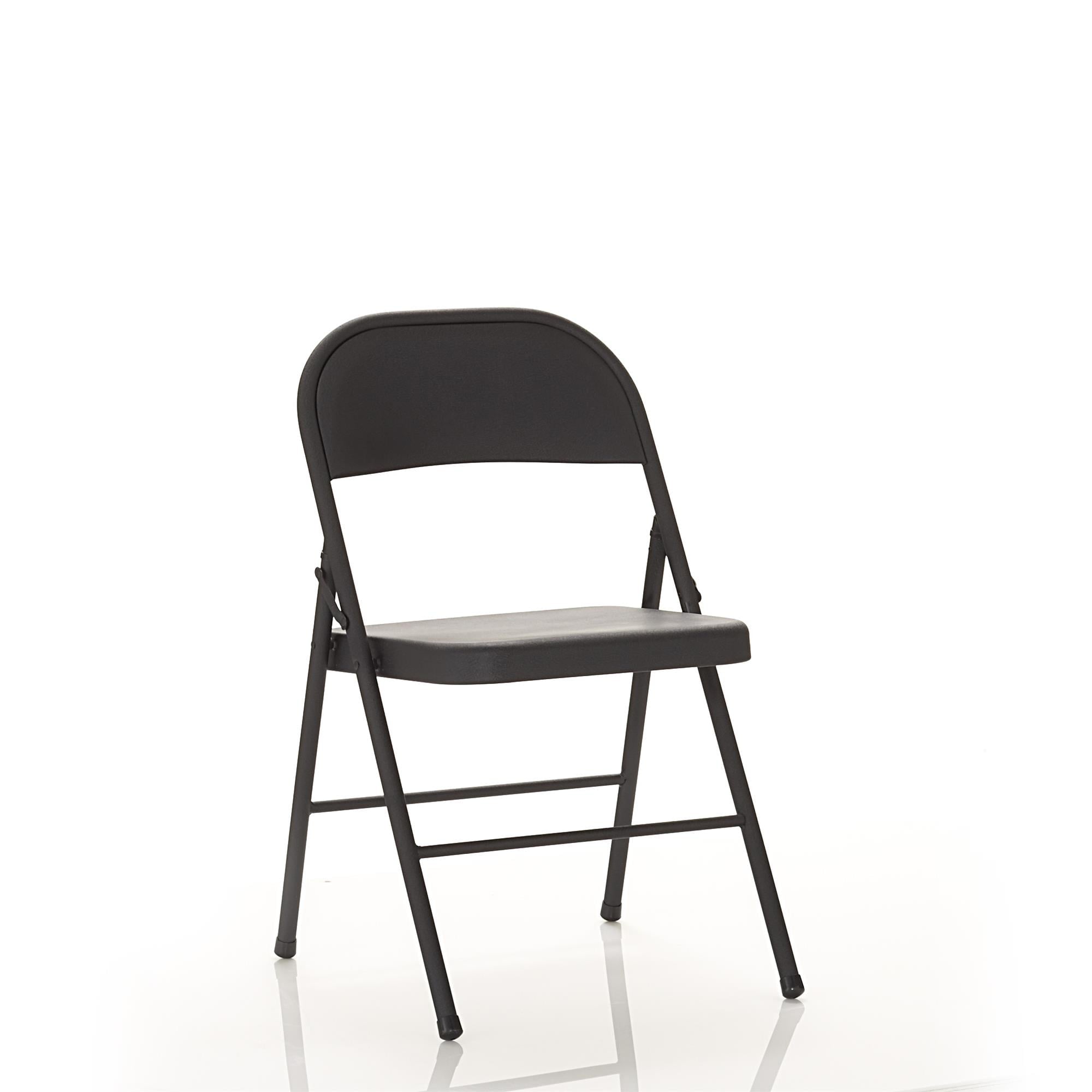 Mainstays Steel Folding Chair (4 Pack), Black