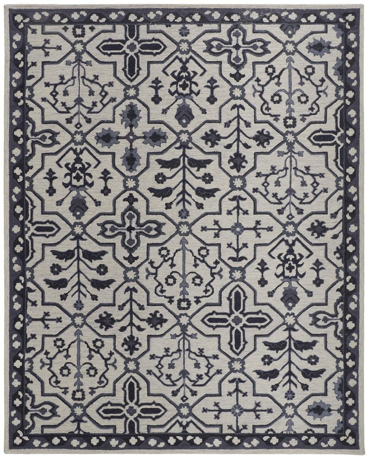 Faris Hand Tufted Gray and Black Rug by BD Fine