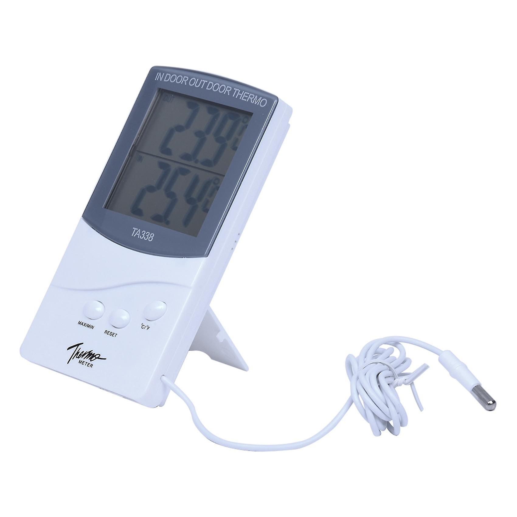 2x Digital Thermometer Inside Outside Temperature Probe