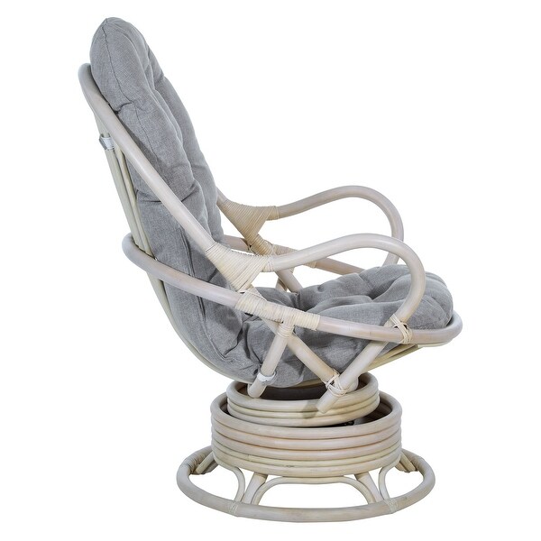 Rattan Swivel Rocker Chair