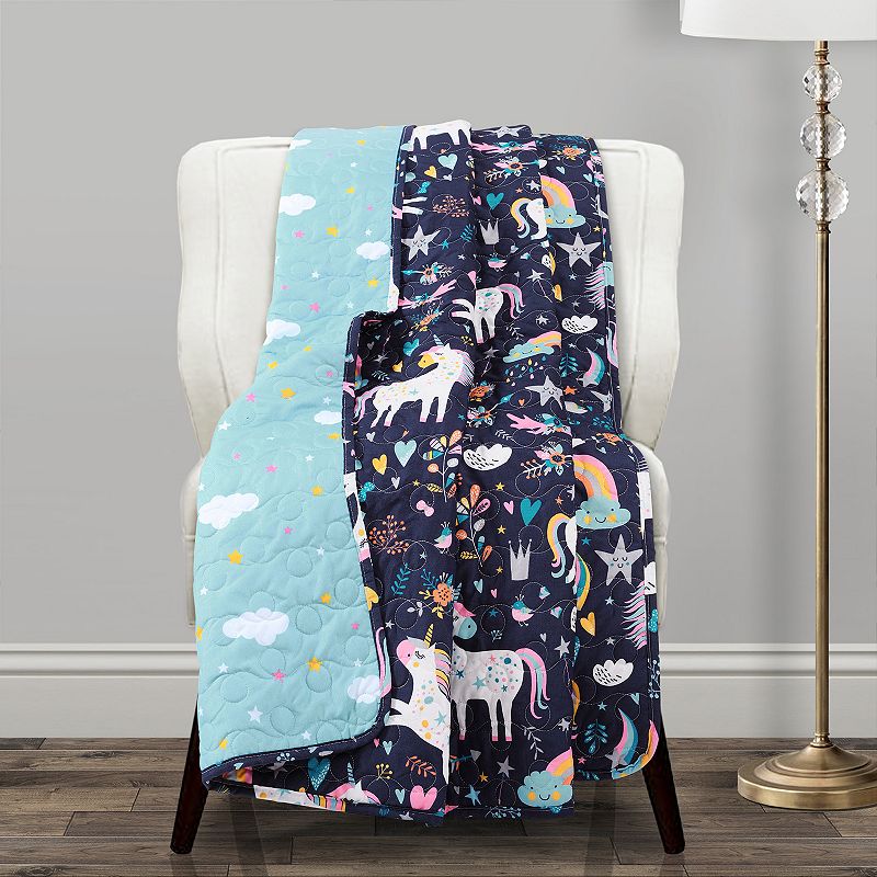 Girls Lush Decor Unicorn Heart Throw