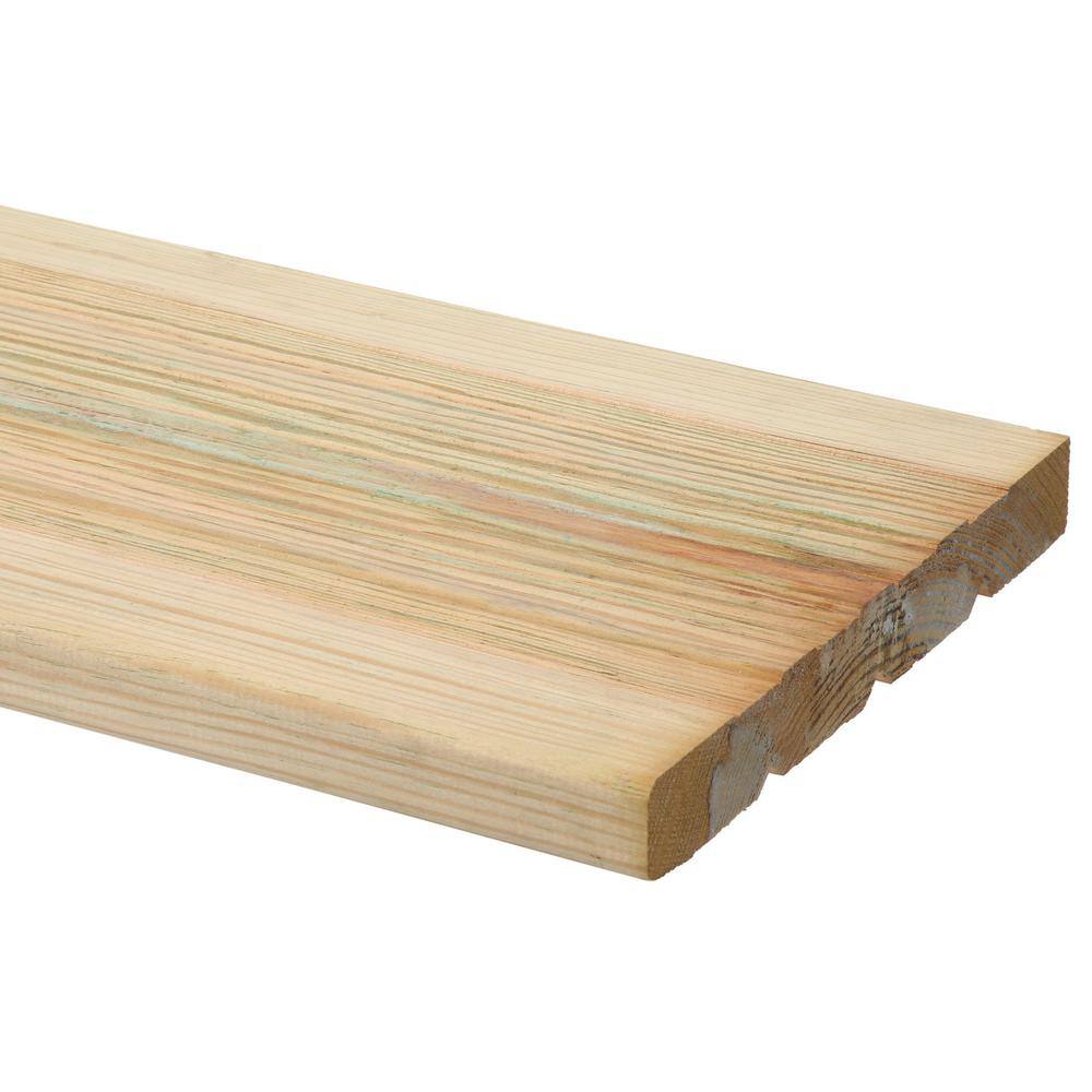 48 in. X 12 in. Pressure-Treated Southern Yellow Pine Wood Step-Tread 105655