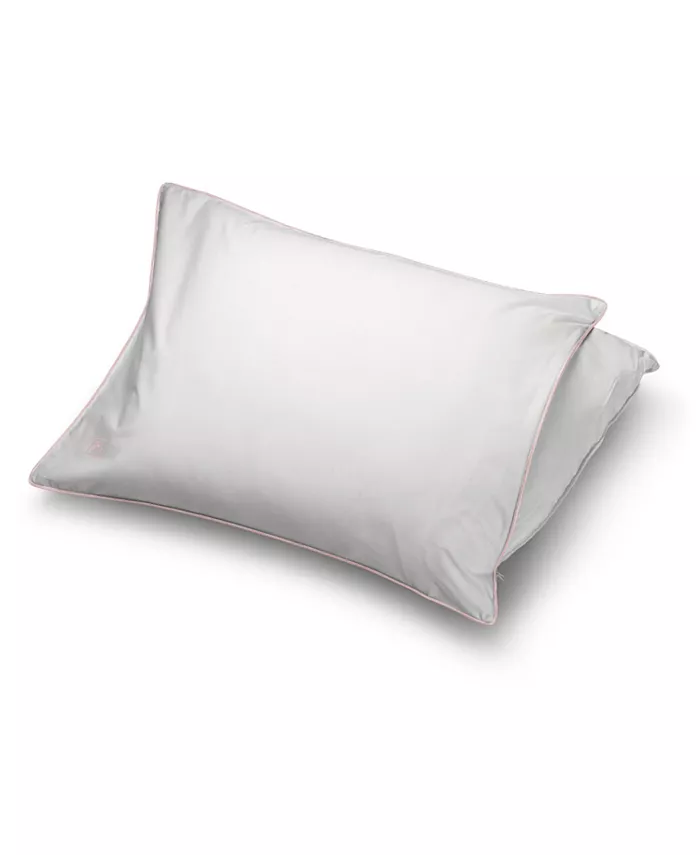 Pillow Gal White Goose Down Firm Density Side Back Sleeper Pillow with 100% Certified RDS Down， and Removable Pillow Protector， Standard Queen， White