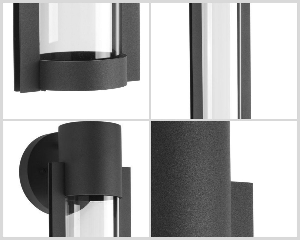 Z 1030 Collection 1 Light LED Medium Wall Lantern  Black   Transitional   Outdoor Wall Lights And Sconces   by Buildcom  Houzz