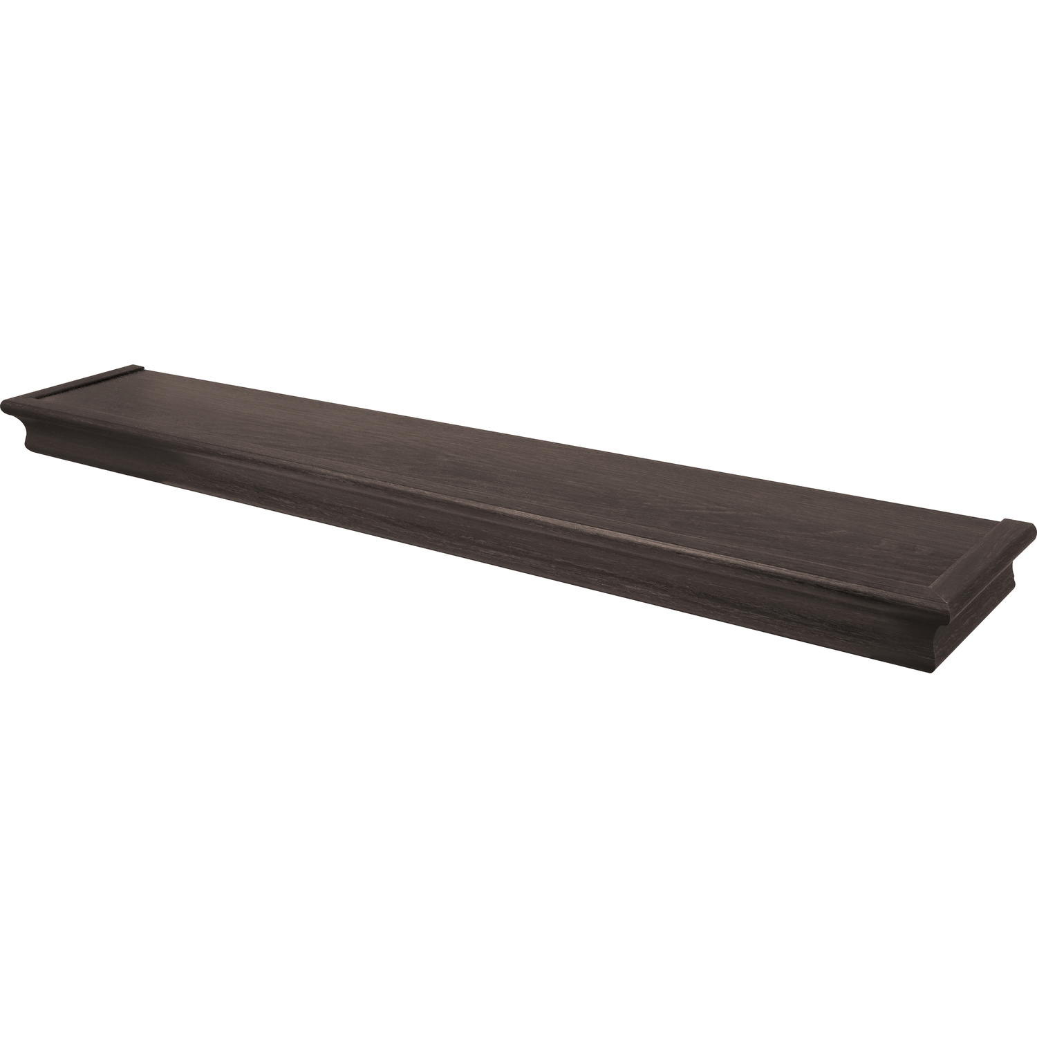 High and Mighty 2 in. H X 36 in. W X 6 in. D Espresso Wood Floating Shelf