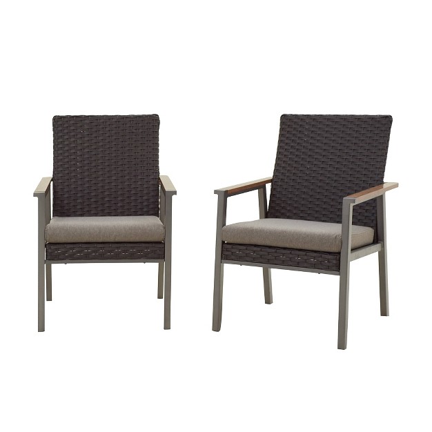 2pk Wicker Rattan Chairs Patio Festival