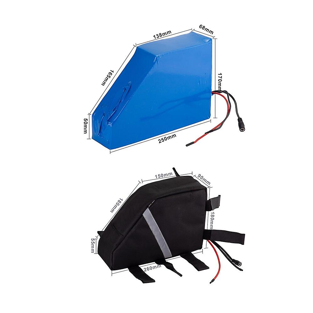 With Charger 52v 21ah 14s6p Ebike Battery Li-ion Triangle Bag Electric Bicycle Tricycle Motorcycle 260x180x90x150x180x55mm