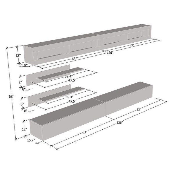 Fly I 30TV Wall Mounted Floating Modern Entertainment Center