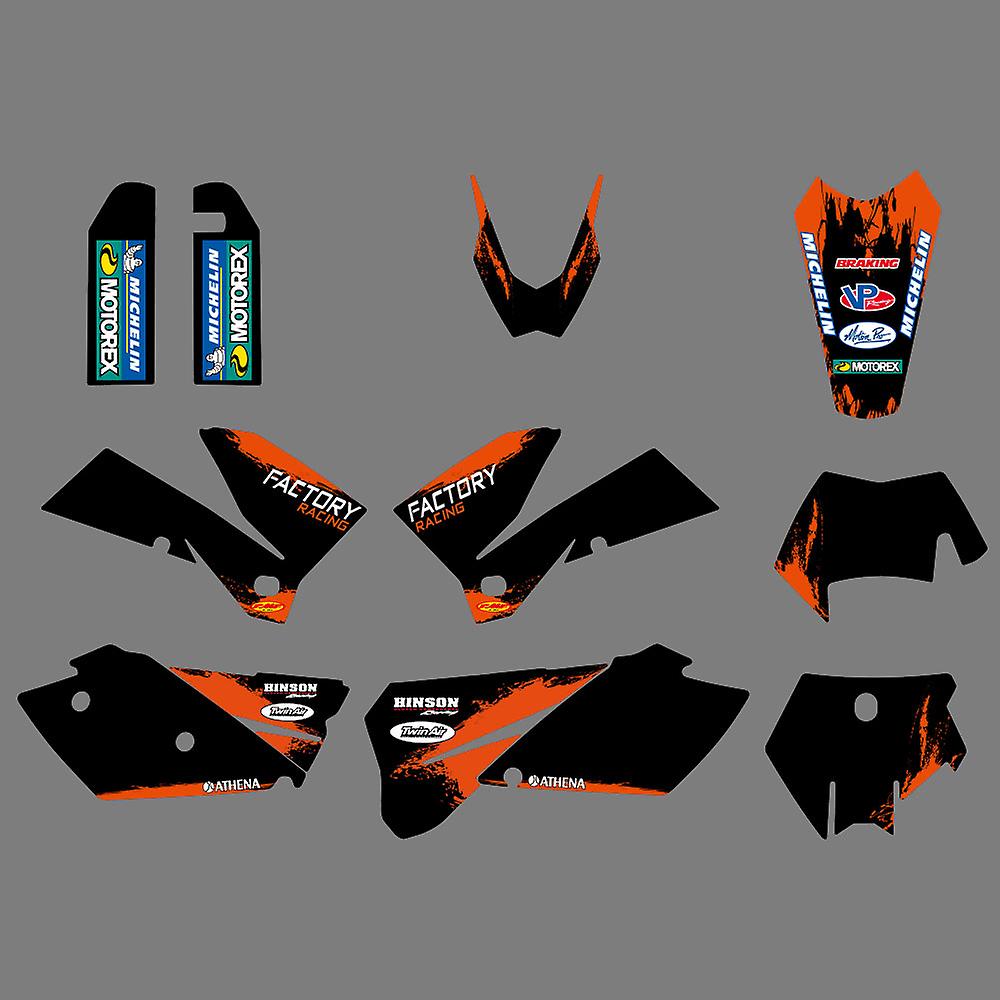 Tib Nicecnc Graphics Sticker Backgrounds Decal For Ktm Exc Sx Xc Xcw Xcfw Mxc 125 250 350 450 525 530 2005 2006 2007 Full Stickers