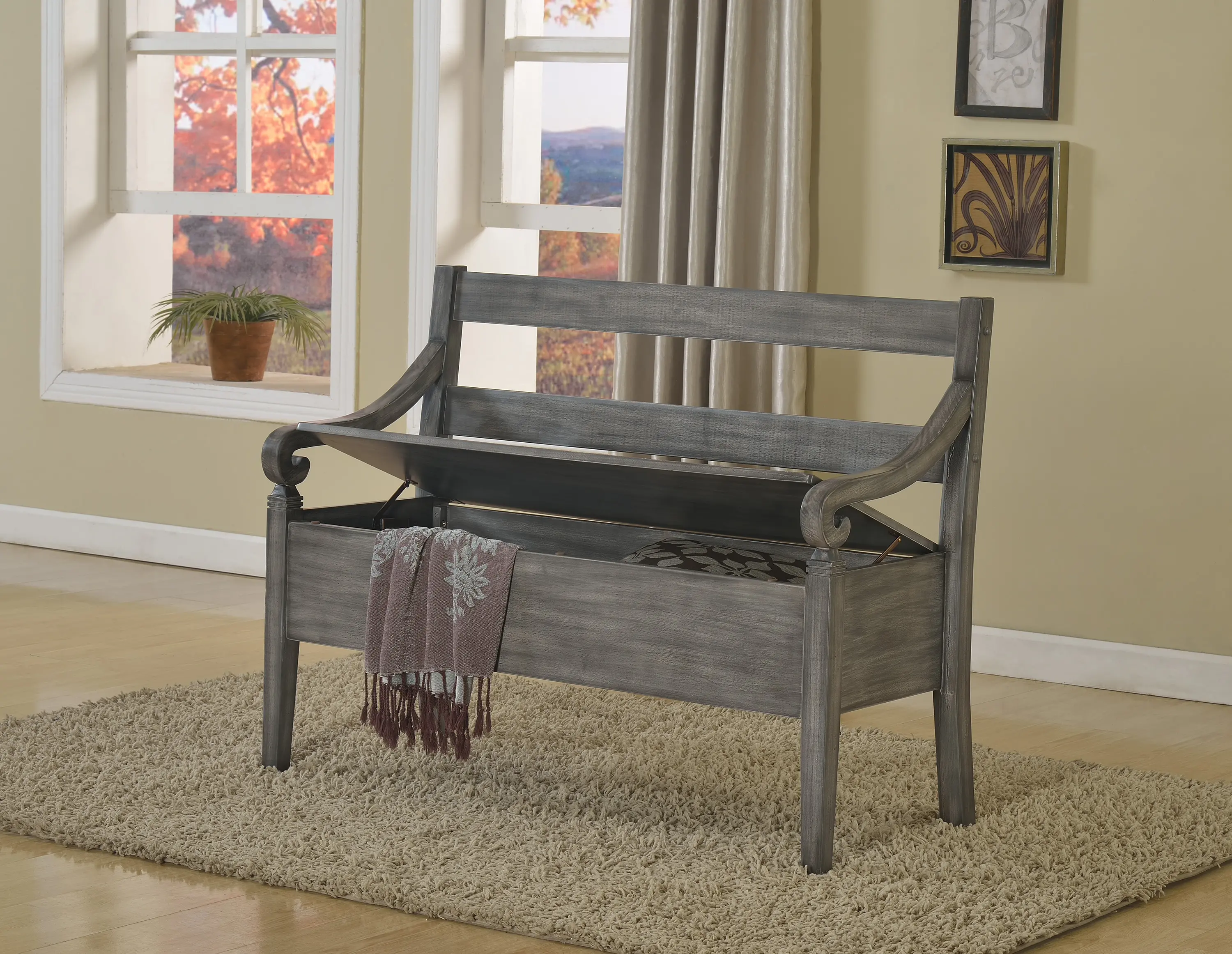 Kennedy Gray Storage Bench