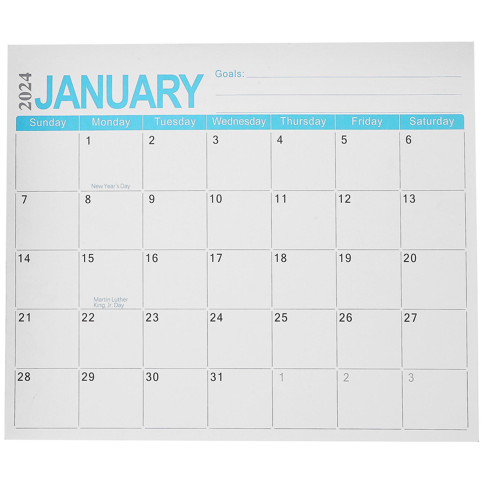 Note Magnetic Calendar Household Writing Monthly Office Calendar Home Accessory