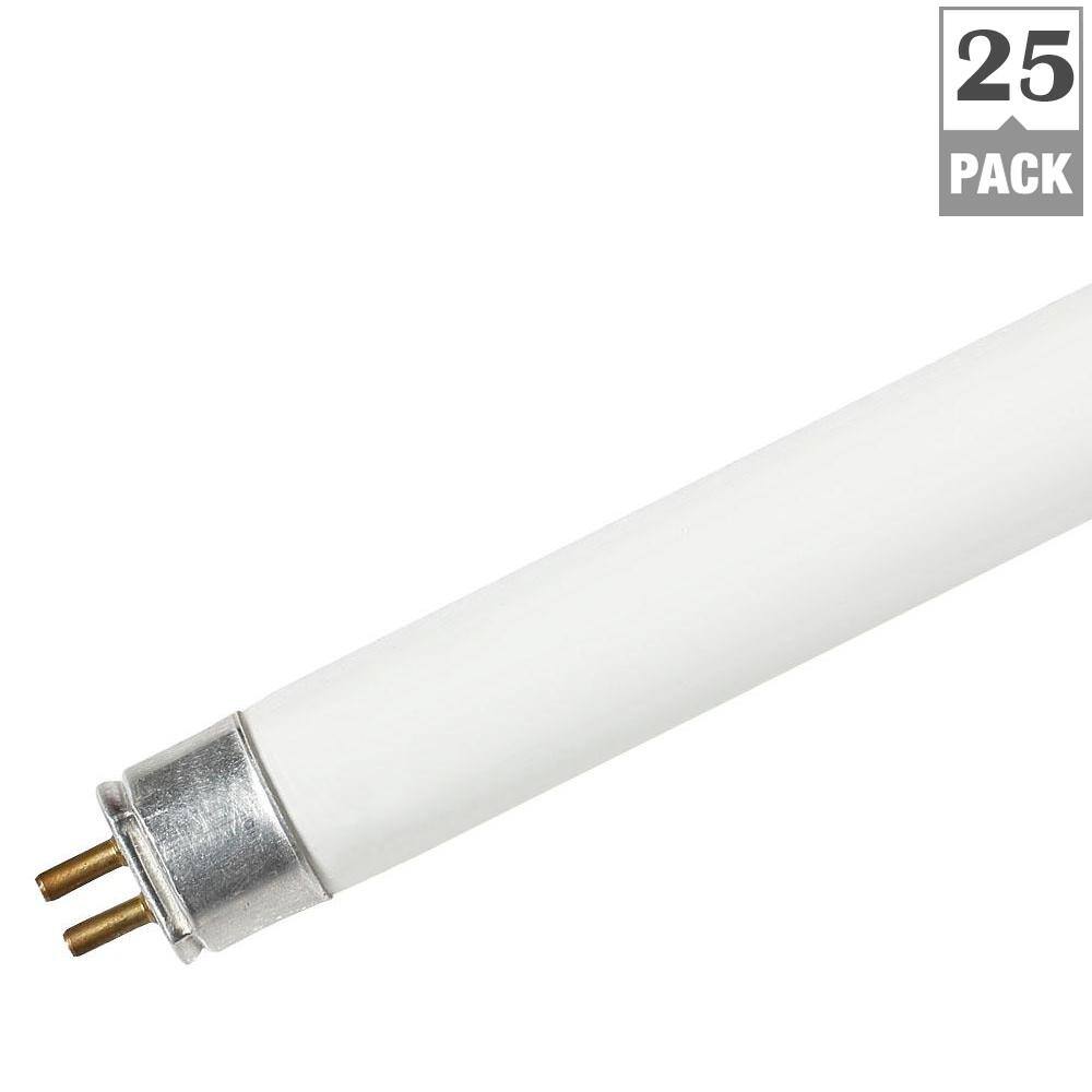 HALCO LIGHTING TECHNOLOGIES 54-Watt Equivalent 25-Watt 4 ft. T5 Linear LED Non-Dimmable Plug  Play Light Bulb Type A Daylight 5000K (25-Pack) 84081 T5FR25850DIR2HOLED 84081