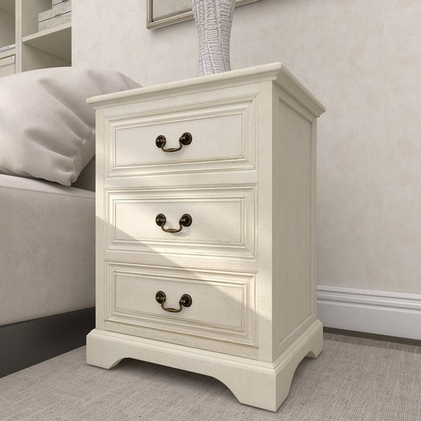 Cream Wood Traditional Cabinet 25 x 17 x 14 - 17 x 14 x 25