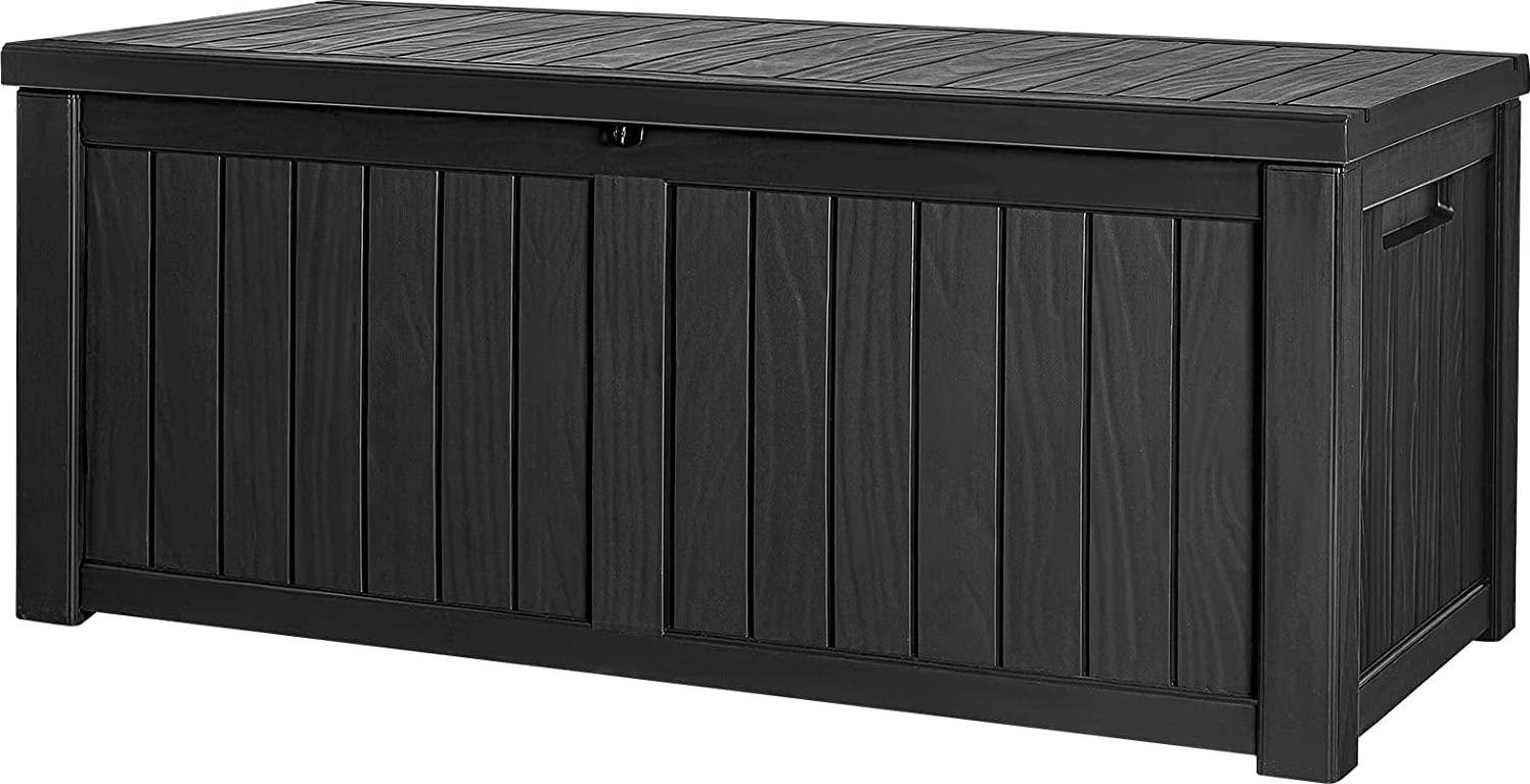 Devoko 120 Gallon Resin Deck Box Waterproof Indoor Outdoor Storage Box Lockable Large Storage Container for Patio Furniture Cushions, Pool Toys and Garden Tools