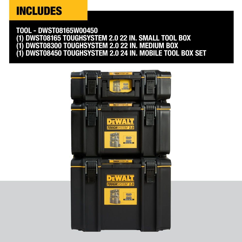 DEWALT TOUGHSYSTEM 2.0 Tool Box DS300 Large DWST08300 from DEWALT