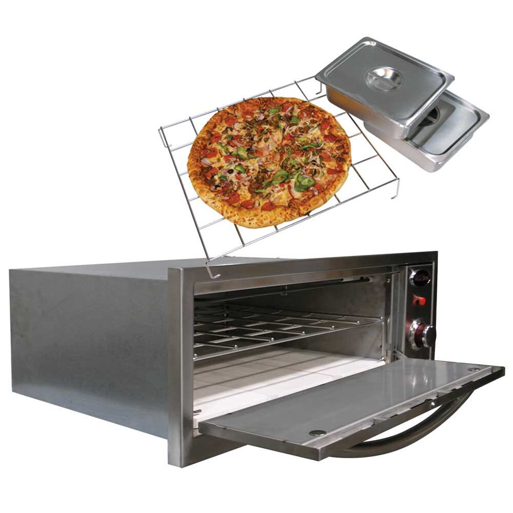 Cal Flame Oven 110V  2 In 1 (Includes Pizza Brick  Two Ss With Cover Serving Pan And Rack)