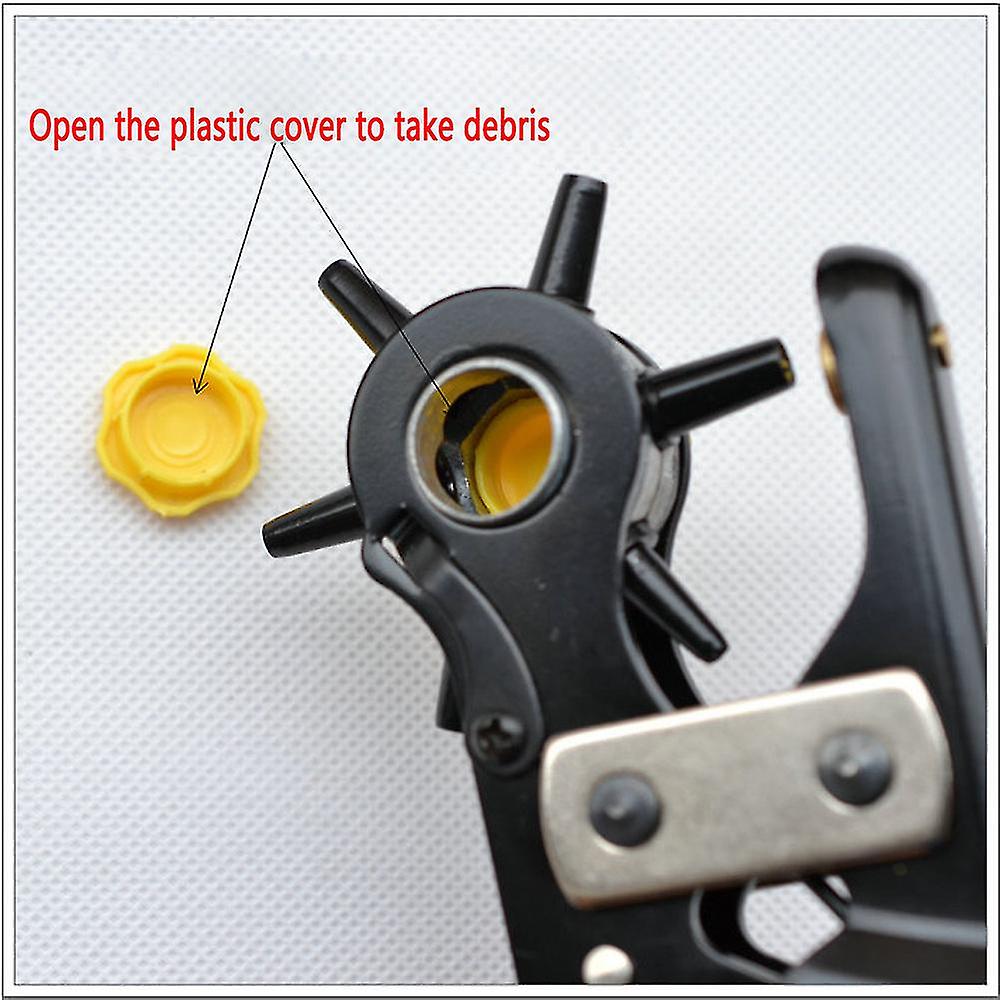 Leather Belt Hole Punch Plier Eyelet Puncher Revolve Sewing Machine Bag Setter Tool