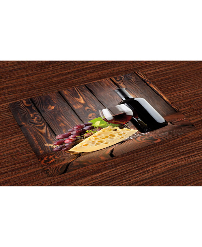 Ambesonne Wine Place Mats Set of 4