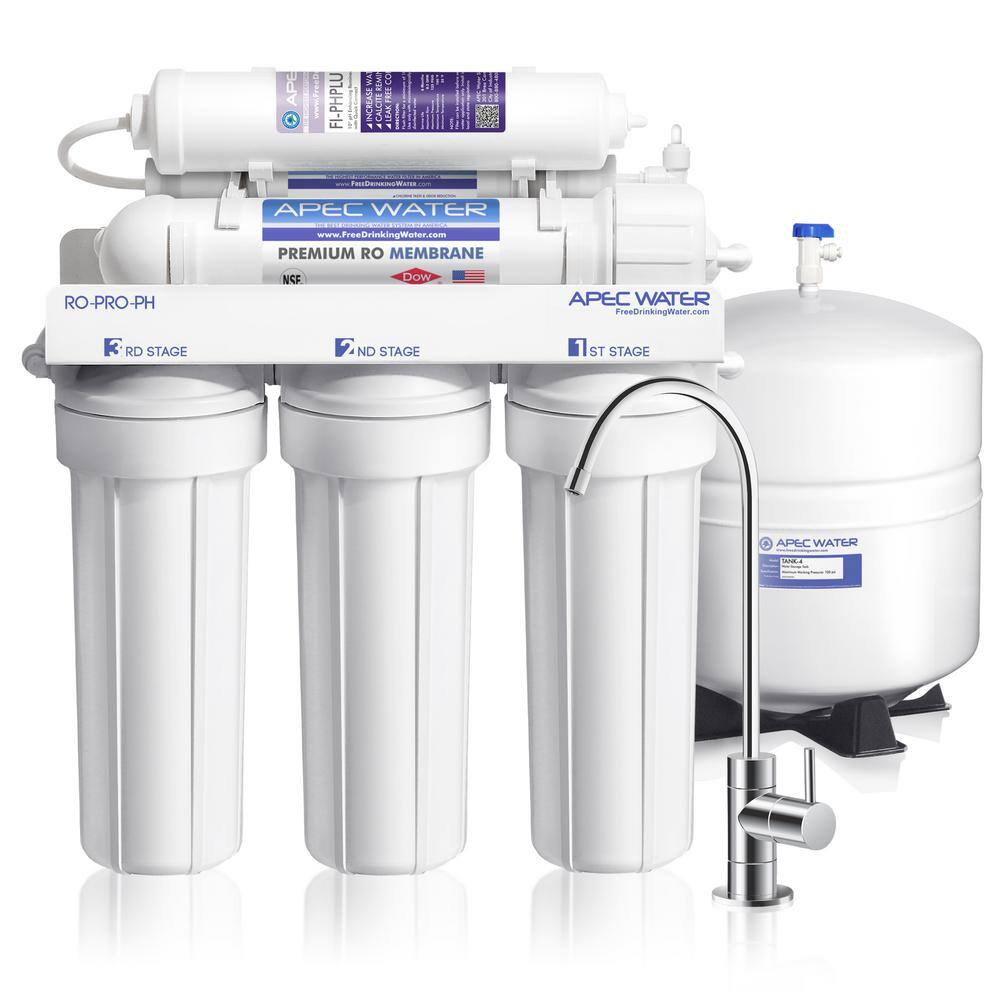 APEC Water Systems Reverse Osmosis 50 GPD Alkaline Water Filtration System RO-PRO-PH