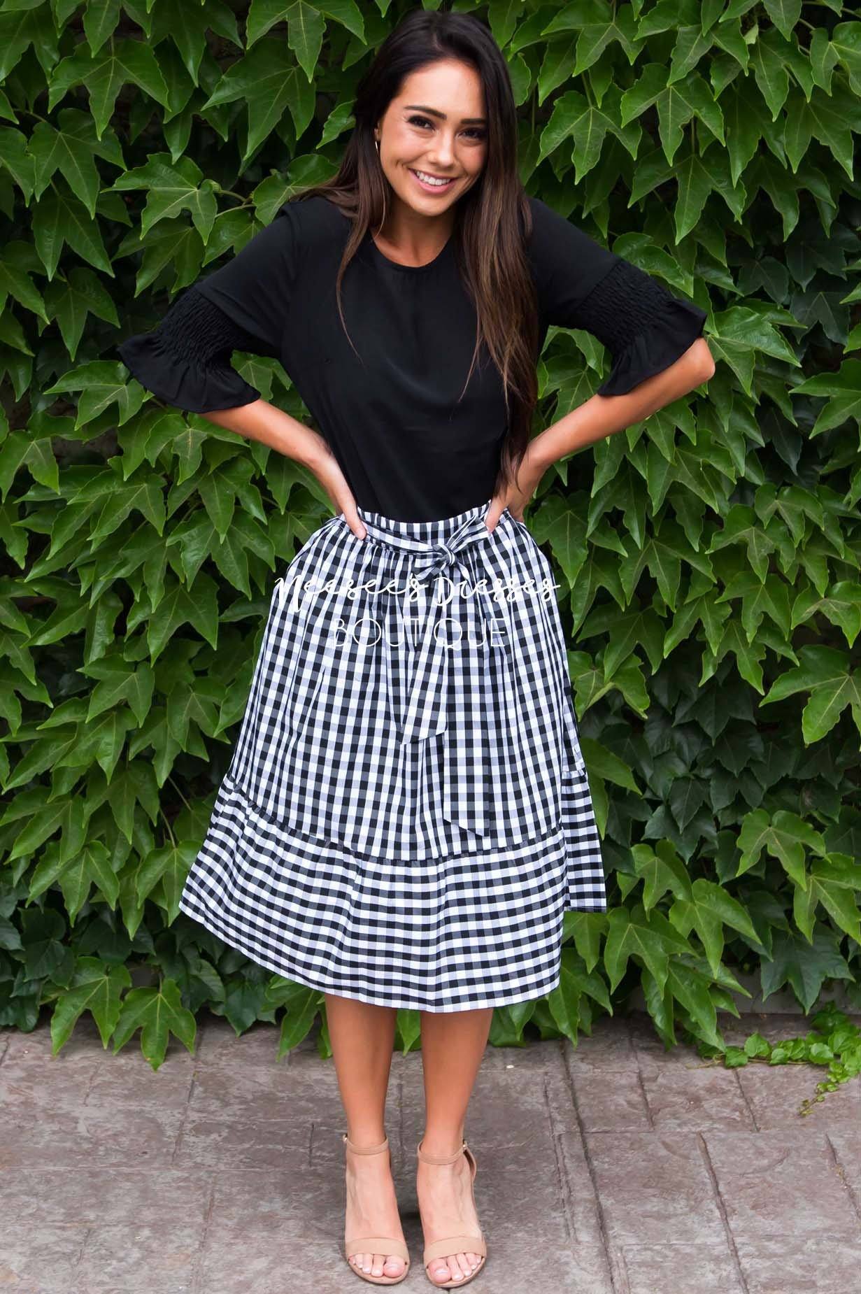 Girls Day Out Gingham skirt