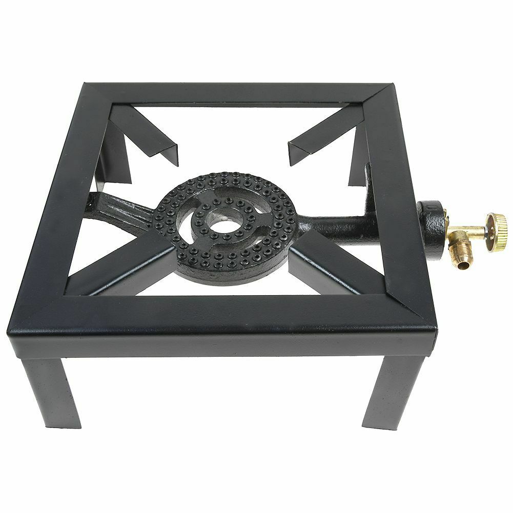 Mini Size Propane Cooker Single Burner Stove Gas BBQ Grill with High Pressure Propane Regulator Hose 24.5*24.5*10.5CM