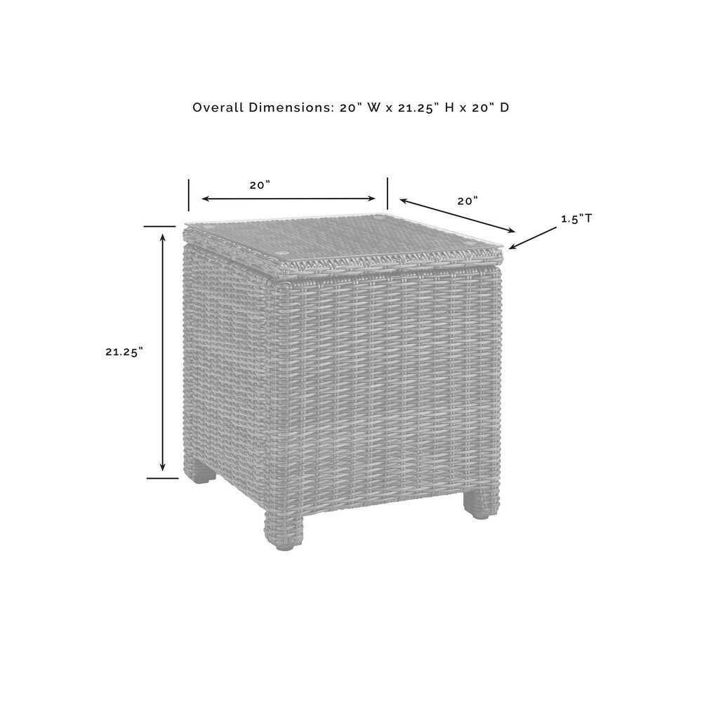 Outdoor Wicker Rectangular Side Table   Modern Furniture