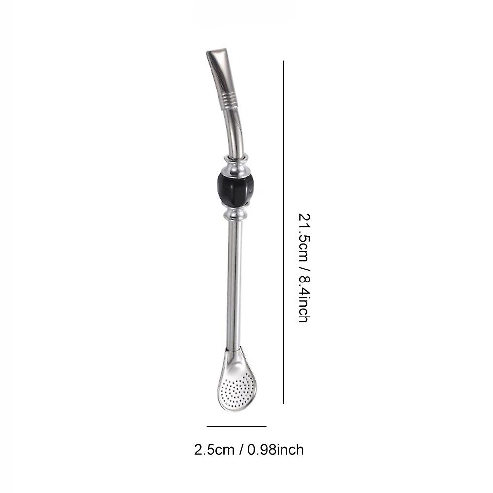 Spoon Tea Filter Yerba Mate Tea Straws Stainless Steel Drinking Straw Bombilla Gourd Reusable Tea Tools Washable Bar Accessories