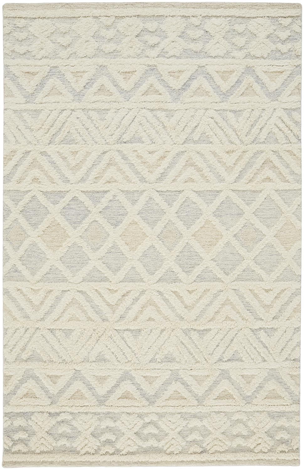 Elika Ivory and Blue Rug by BD Fine