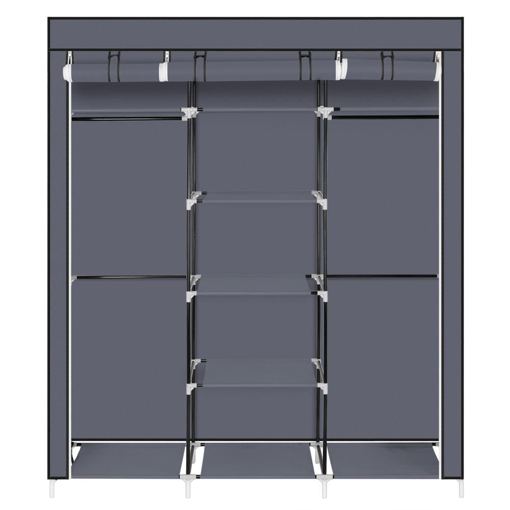 UBesGoo Wardrobe Fabric Closet Clothes Portable Storage Closet Organizer, Gray