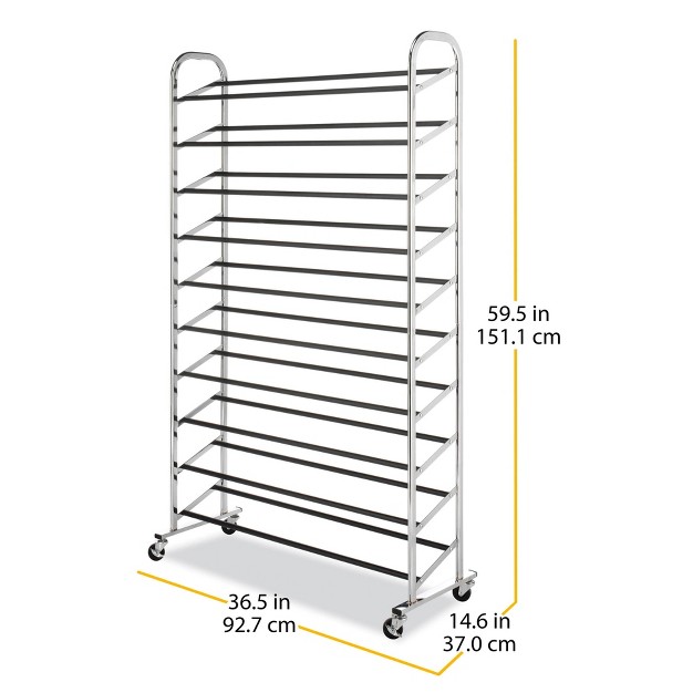 Whitmor 10 Tier Shoe Tower Silver