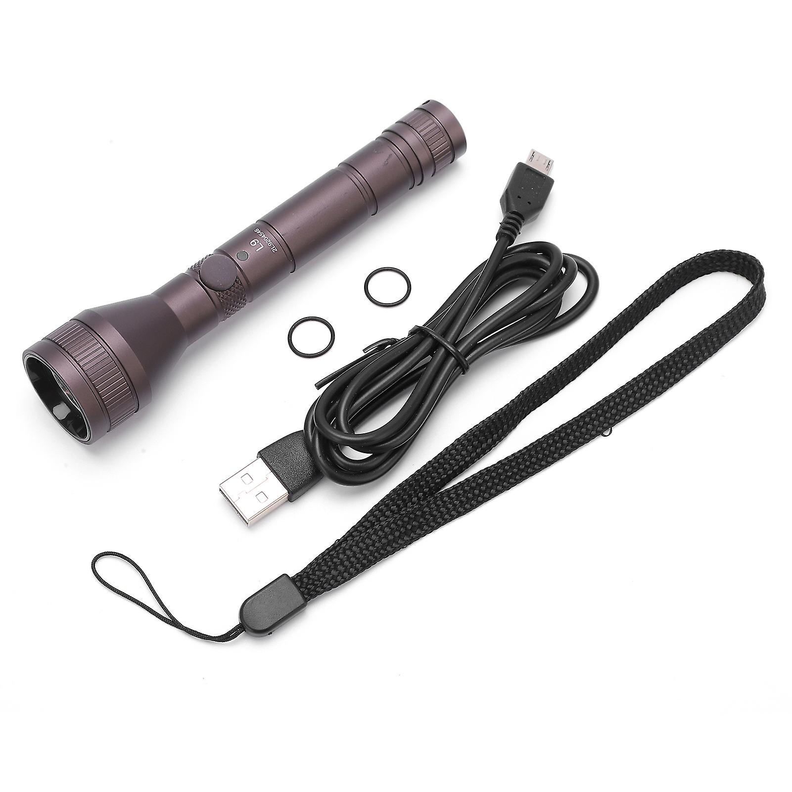 Led Flashlight Portable Aluminum Alloy Lighting Equipment Outdoor Emergency Usb Torch Light