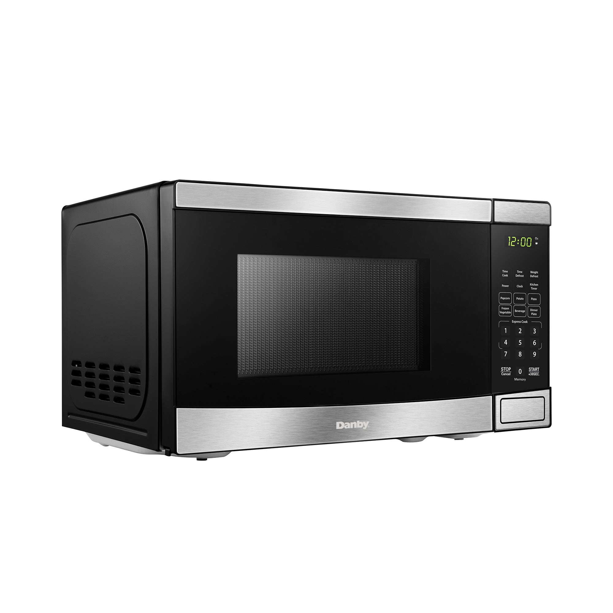 Danby 700W 0.7 Cubic Feet Convenient Stainless Steel Countertop Microwave, Black