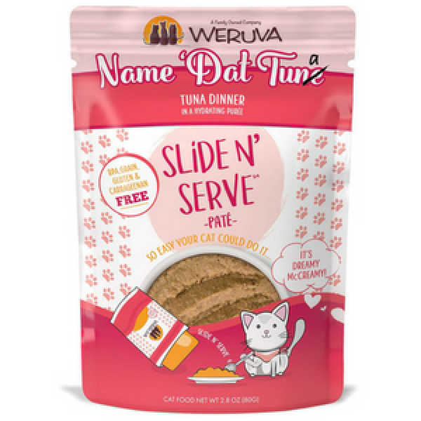 Weruva Slide N' Serve Name Dat Tuna Dinner Pate Grain-Free Cat Food Po