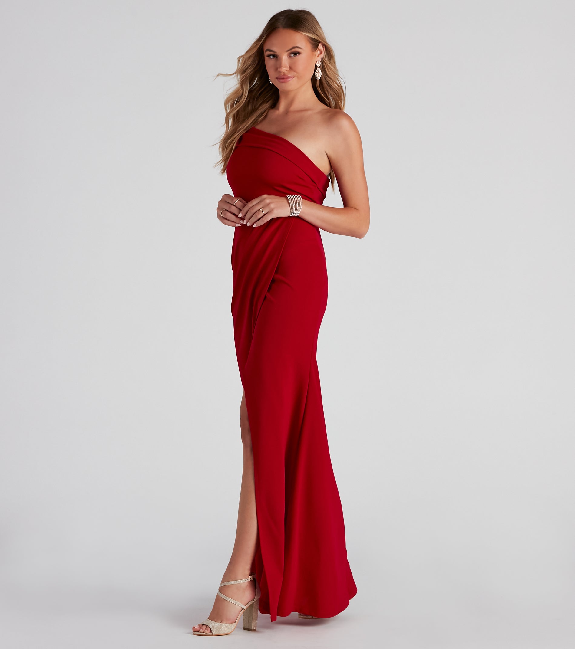 Susana Asymmetric Off Shoulder Mermaid Dress