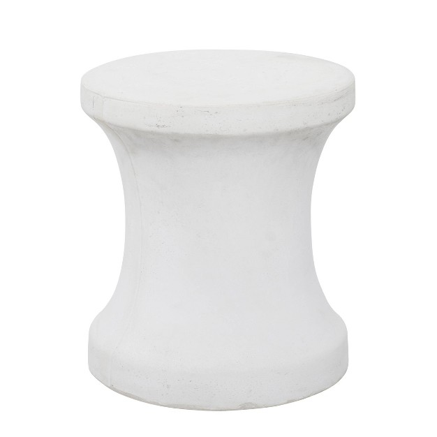 Fiber Clay Patio Garden Stool Tapered Hourglass Design Indoor outdoor Olivia amp May