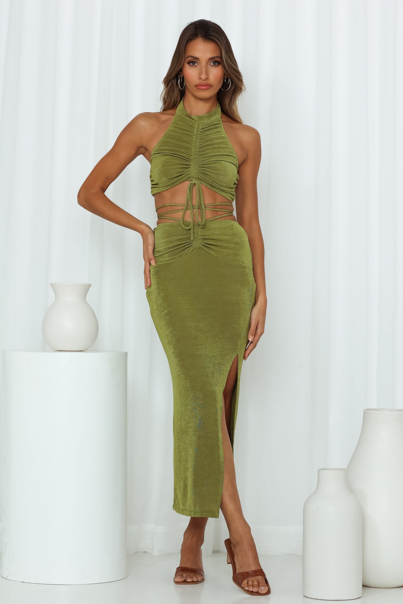 Make You Feel So Midi Skirt Green