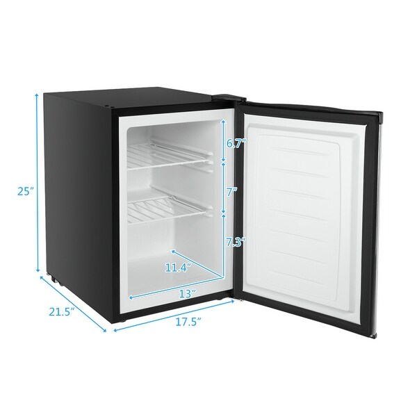 2.1CU.FT Single Door Vertical Freezer Stainless Steel Panel