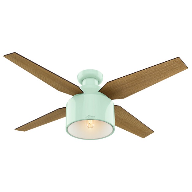 Cranbrook Low Profile Ceiling Fan With Remote includes Light Bulb Hunter Fan