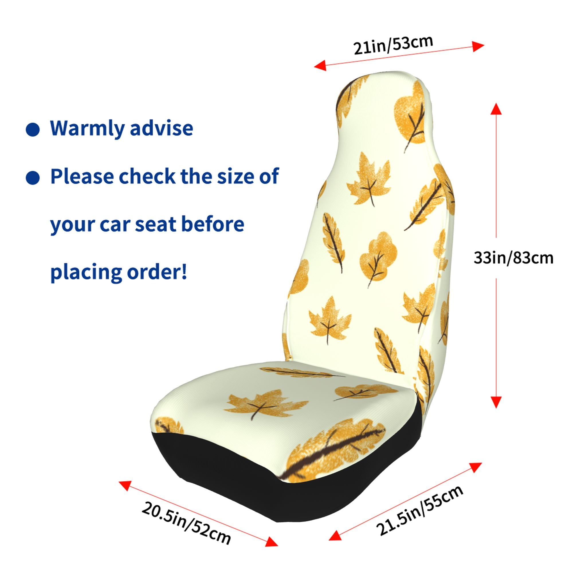 ZICANCN Car Seat Cover Leaves Foliage Maple Trees Car Front Seat Covers Protectors ， Automotive Seat Covers for Cars Trucks Suv