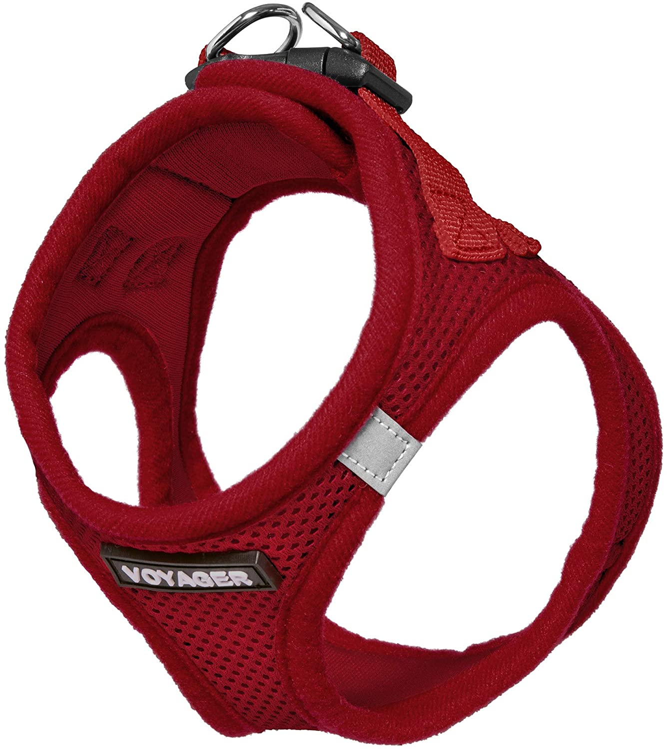 Voyager Mesh Polyester Step-in Dog Cat Harness， Red， S (14.5